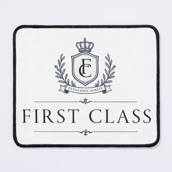 Item preview, First Class – Old Money Luxury Aesthetic Vintage Crest Design designed and sold by Ve & Co.