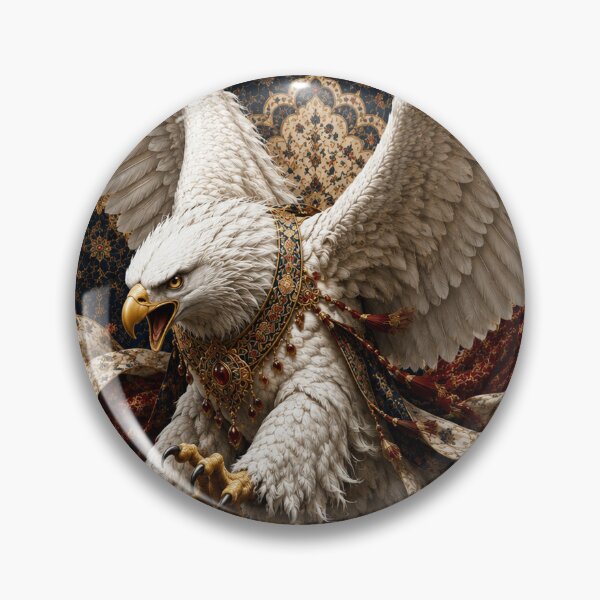 Item preview, Royal White Eagle | Persian Luxury Fantasy Wall Art designed and sold by ravuh.