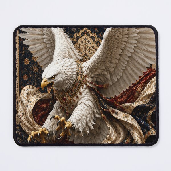 Item preview, Royal White Eagle | Persian Luxury Fantasy Wall Art designed and sold by ravuh.