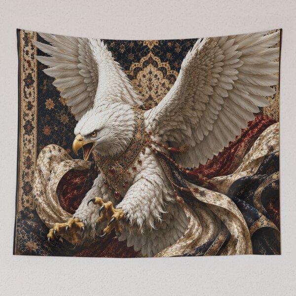 Item preview, Royal White Eagle | Persian Luxury Fantasy Wall Art designed and sold by ravuh.