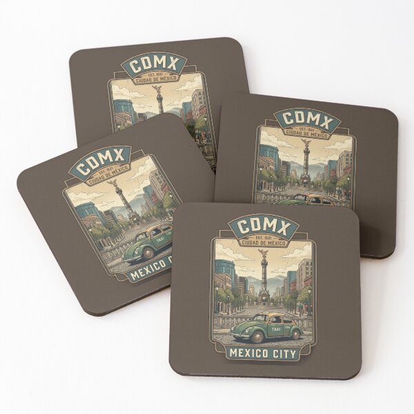 Item preview, CDMX Vintage Taxi Travel Poster | Mexico City Angel of Independence Retro Design designed and sold by Travel Souvenirs 30.