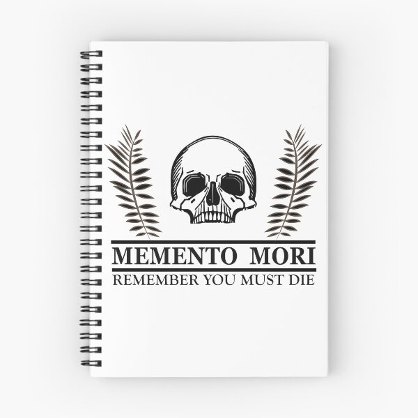 Item preview, Floral skull Dark Latin Quotes - Remember Your Death - Memento Mori designed and sold by Alexaltay.