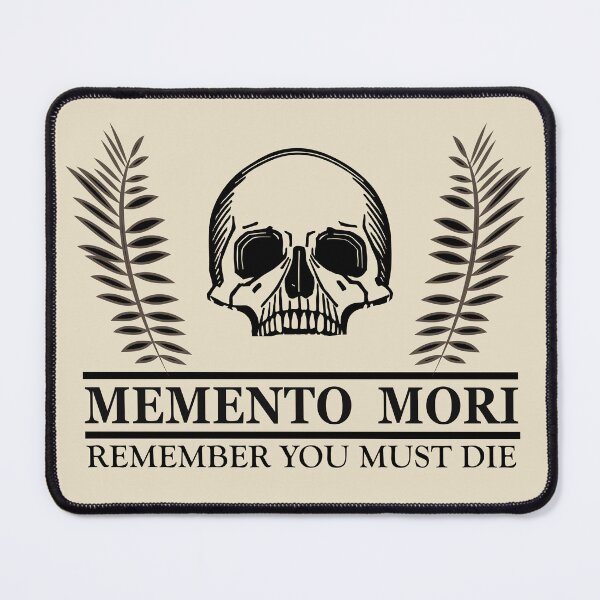 Item preview, Floral skull Dark Latin Quotes - Remember Your Death - Memento Mori designed and sold by Alexaltay.