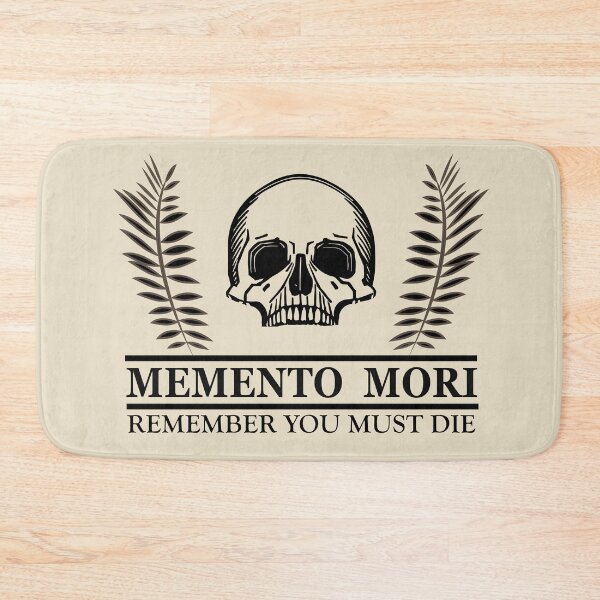Item preview, Floral skull Dark Latin Quotes - Remember Your Death - Memento Mori designed and sold by Alexaltay.