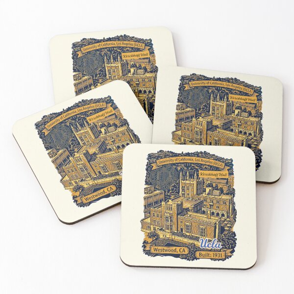 Item preview, UCLA Kerckhoff Hall Vintage Woodblock Print designed and sold by EvergreenPark - Tee Studio.