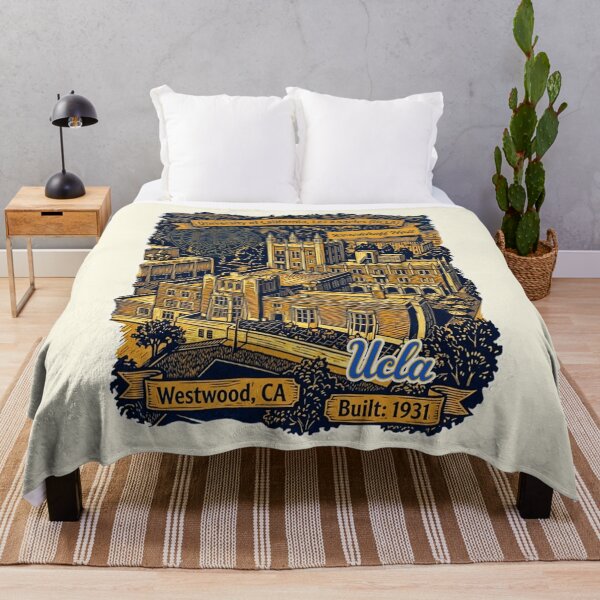 Item preview, UCLA Kerckhoff Hall Vintage Woodblock Print designed and sold by EvergreenPark - Tee Studio.