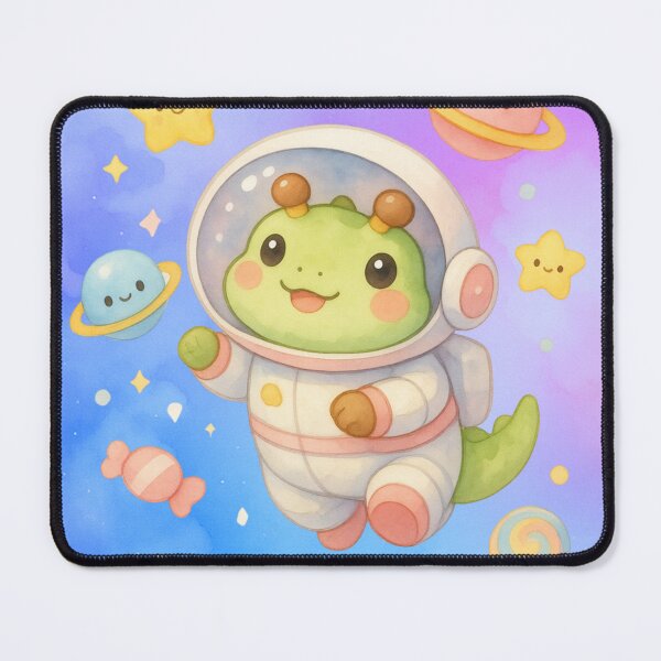 Item preview, Cute Alligator Astronaut – Kawaii Pastel Space Galaxy Art designed and sold by p-frosty-design.