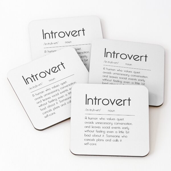 Item preview, Introvert Definition Funny Socially Selective Humor Design designed and sold by Hallowed Artistry.