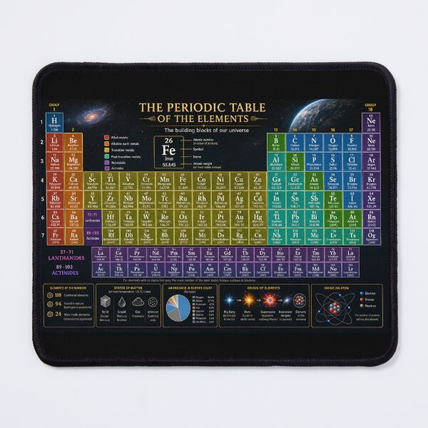 Item preview, Periodic Table of Elements with Atomic Weights and Symbols designed and sold by MKDSN.