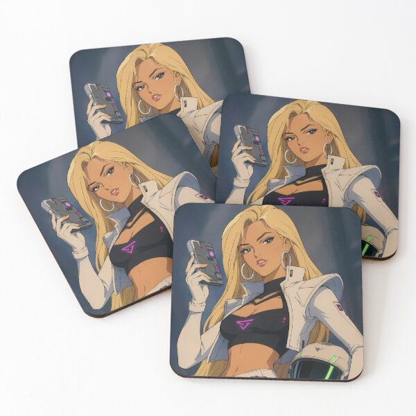 Item preview, Cyberpunk Space Pilot Girl – Retro Sci-Fi Anime Illustration designed and sold by  Hollow Moon Studios..