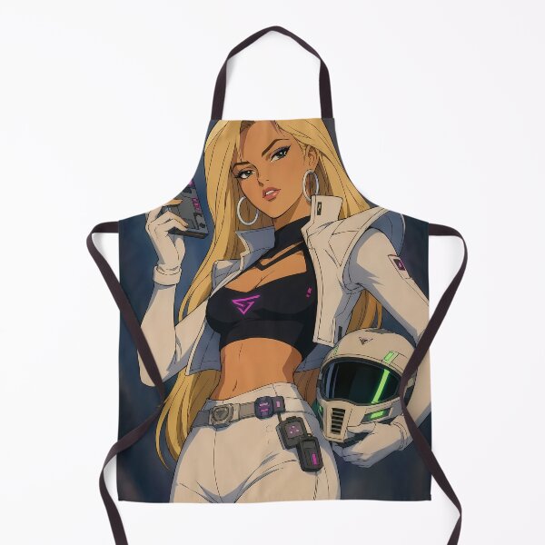 Item preview, Cyberpunk Space Pilot Girl – Retro Sci-Fi Anime Illustration designed and sold by Hollow Moon Studios..