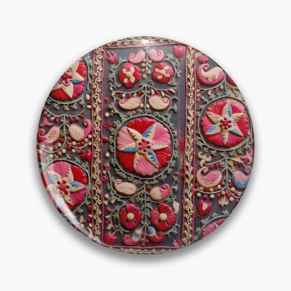 Item preview, Lakai Suzani Shakhrisyabz Embroidery designed and sold by Vicky Brago-Mitchell®.