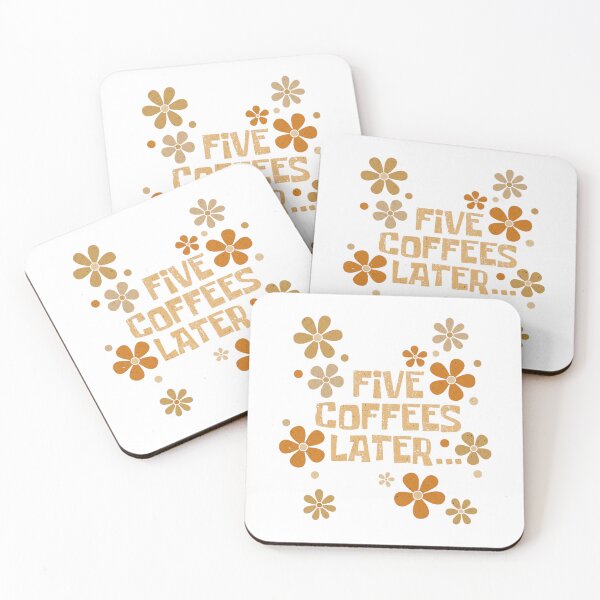 Item preview, Five Coffees Later Retro Vintage Coffee Design - Funny Coffee Lover designed and sold by InfiniteOrbit.