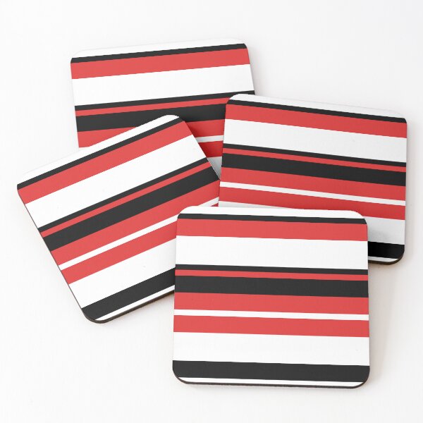 Item preview, Red, Black and White Abstract Horizontal Stripes designed and sold by TwelveParties.