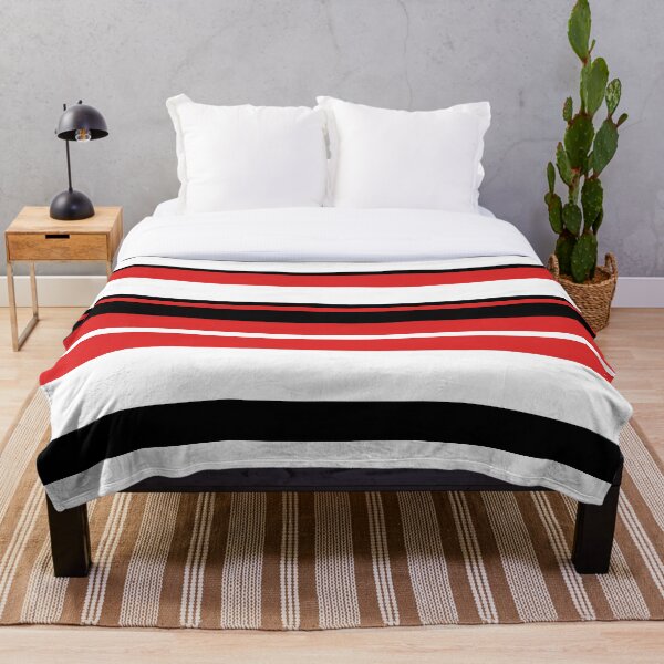 Item preview, Red, Black and White Abstract Horizontal Stripes designed and sold by TwelveParties.