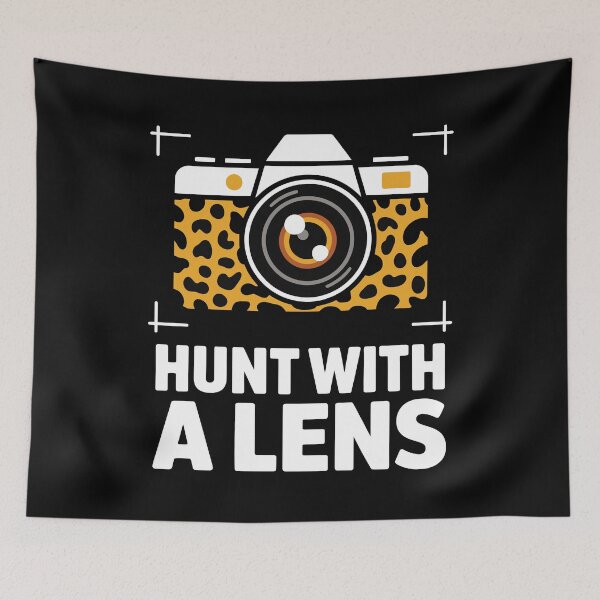Item preview, Hunt with a Lens Bold Wildlife Photography Concept Animal Pattern Camera designed and sold by NaturEdeN.