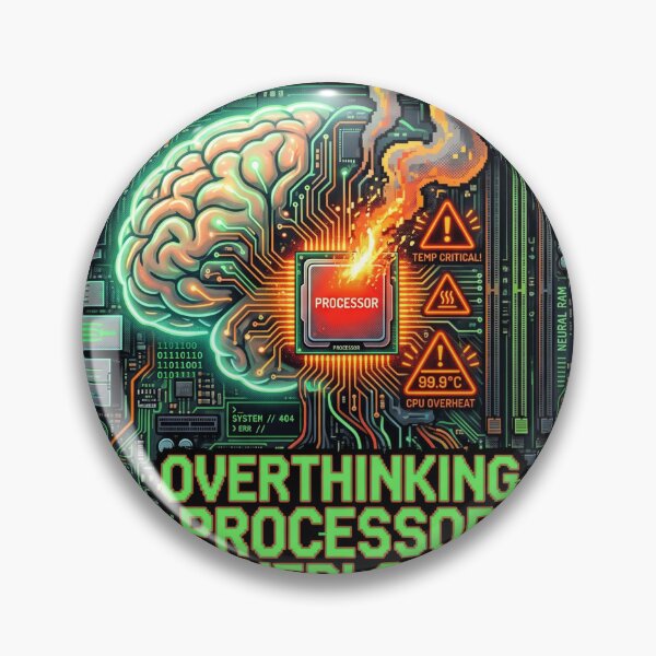 Item preview, Overthinking Processor Overload Funny Tech Brain Design designed and sold by afarkar.