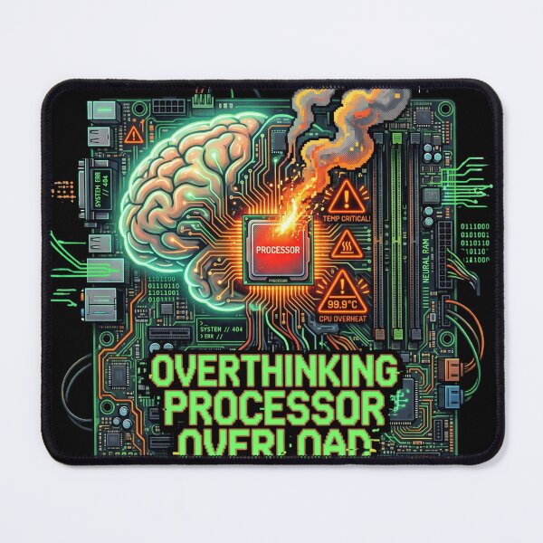 Item preview, Overthinking Processor Overload Funny Tech Brain Design designed and sold by afarkar.