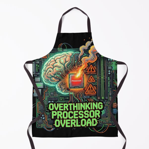 Item preview, Overthinking Processor Overload Funny Tech Brain Design designed and sold by afarkar.
