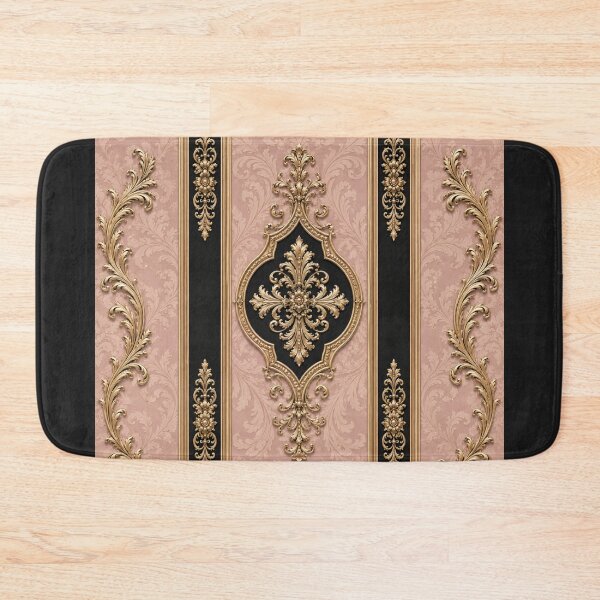 Item preview, Peach-Pink & Black Striped Gold Baroque designed and sold by DesignsByPrnces.