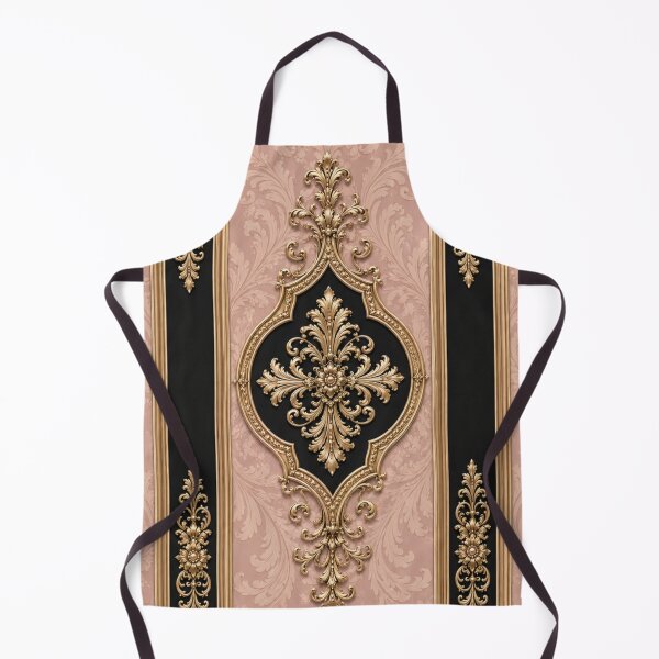 Item preview, Peach-Pink & Black Striped Gold Baroque designed and sold by DesignsByPrnces.