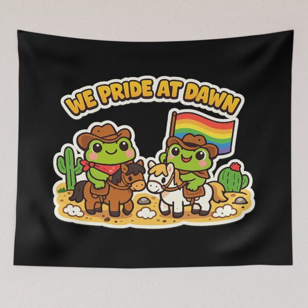 Item preview, We Pride At Dawn Cute Frogs Western Horses LGBTQ Vintage designed and sold by SunfullyYours.