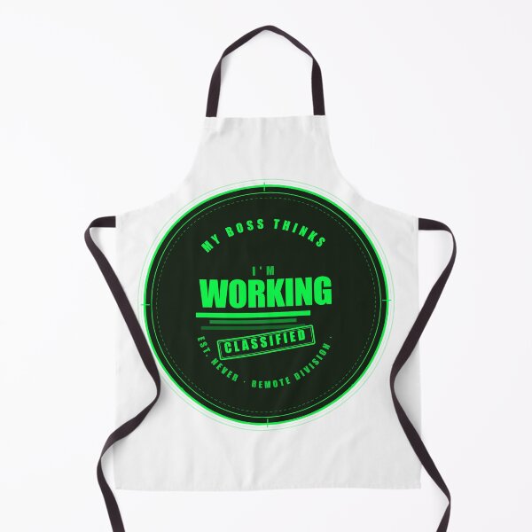 Item preview, My Boss Thinks I'm Working Classified Remote Worker Badge designed and sold by Mega-Shopping.