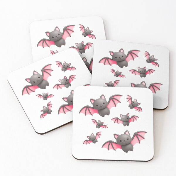 Item preview, Cute Pink Bats - Flying Bat Friends  designed and sold by madebyjulia7.
