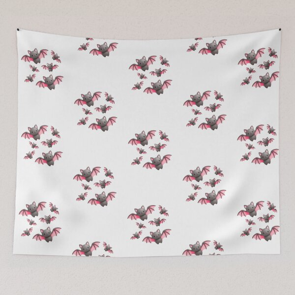 Item preview, Cute Pink Bats - Flying Bat Friends  designed and sold by madebyjulia7.