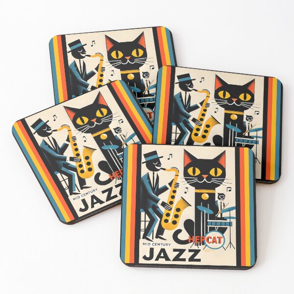 Item preview, Mid Century Jazz Hep Cat Band designed and sold by Lee Hiller Designs.