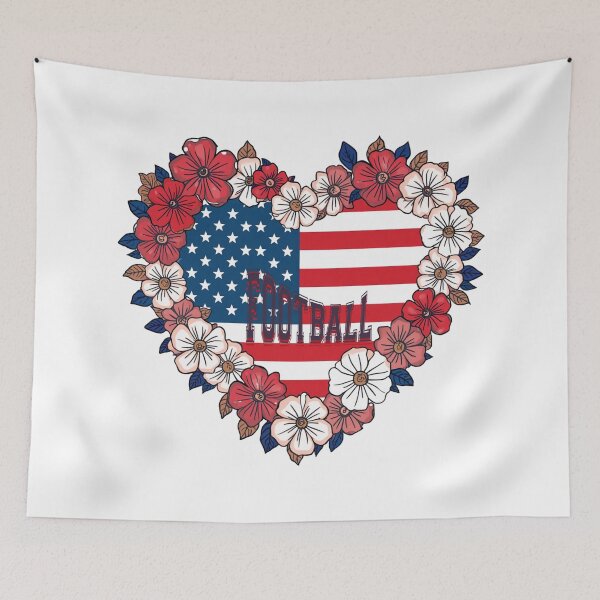 Item preview, Copy of USA Football Heart  designed and sold by FlowerSeller1.