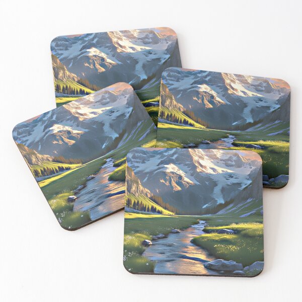 Item preview, Alpine Valley at Dawn designed and sold by LofiHorizon.