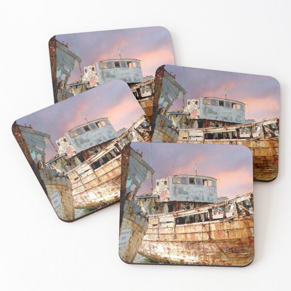 Item preview, Sunset Shipwrecks of Camaret – Rusty Boats in Brittany France designed and sold by Open Road Gallery .