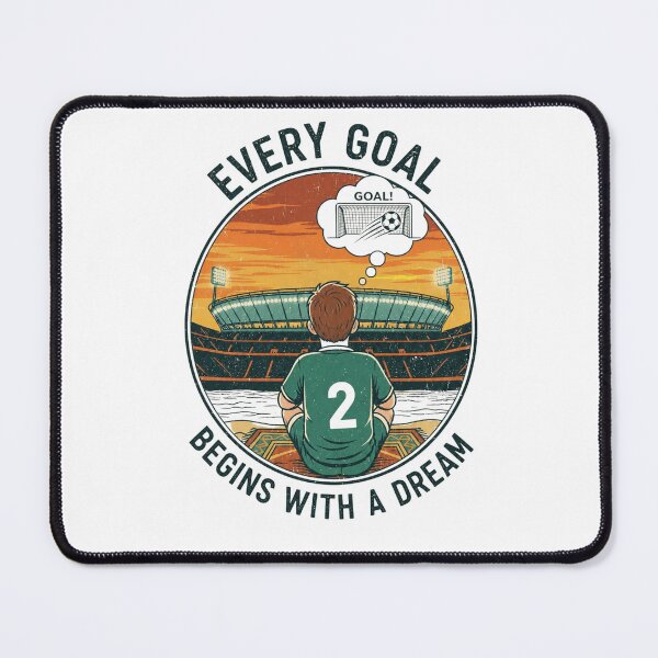 Item preview, Every Goal Begins With A Dream | Retro Soccer Inspiration Design designed and sold by M.Store.
