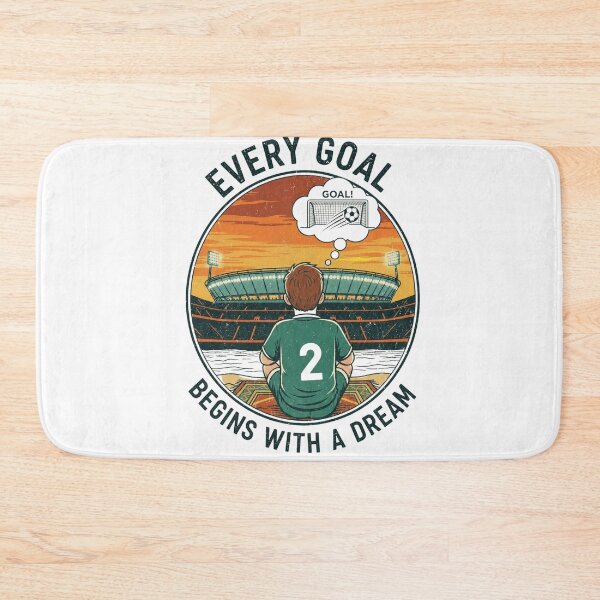 Item preview, Every Goal Begins With A Dream | Retro Soccer Inspiration Design designed and sold by M.Store.