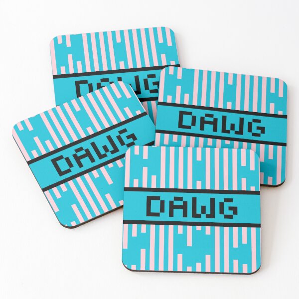 Item preview, DAWG — Pixel Art Word | Retro 8-Bit Two-Tone Typography designed and sold by Mouremandier.