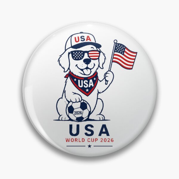 Item preview, USA World Cup 2026 Dog Patriotic Soccer Fan designed and sold by Soft Glow.