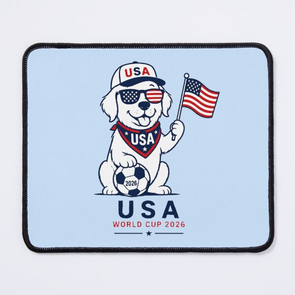 Item preview, USA World Cup 2026 Dog Patriotic Soccer Fan designed and sold by Soft Glow.