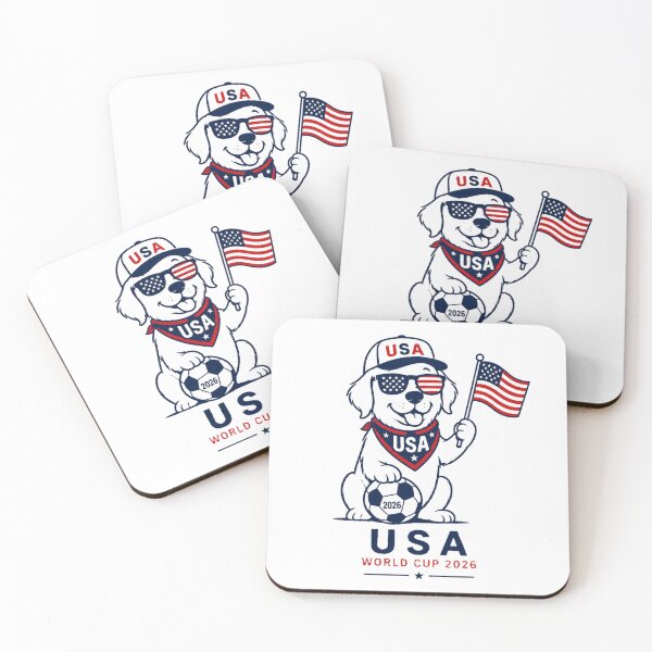 Item preview, USA World Cup 2026 Dog Patriotic Soccer Fan designed and sold by Cherry Glow.