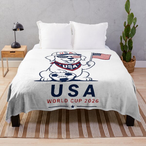 Item preview, USA World Cup 2026 Dog Patriotic Soccer Fan designed and sold by Cherry Glow.