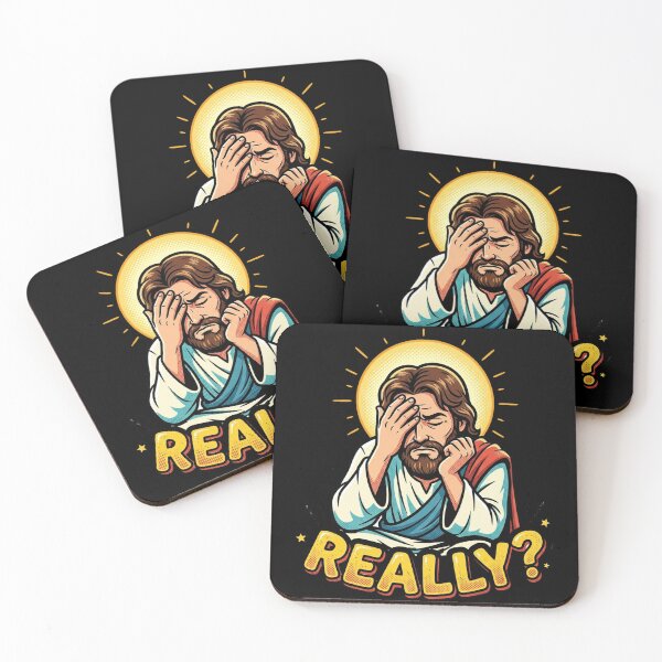 Item preview, Funny Jesus Facepalm Really Disappointed Meme Cartoon designed and sold by DuckOddity.