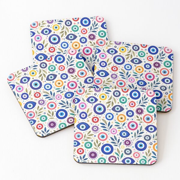 Item preview, Colorful Evil Eye Botanical Seamless Pattern designed and sold by Ioanna-Studio.