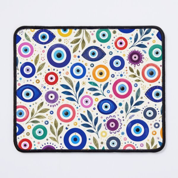 Item preview, Colorful Evil Eye Botanical Seamless Pattern designed and sold by Ioanna-Studio.