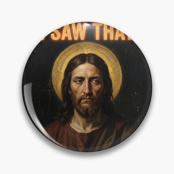 Item preview, Vintage Oil Painting Disappointed Jesus I Saw That designed and sold by DuckOddity.