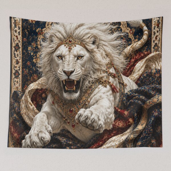 Item preview, Royal White Lion | Luxury Fantasy Wall Art designed and sold by ravuh.