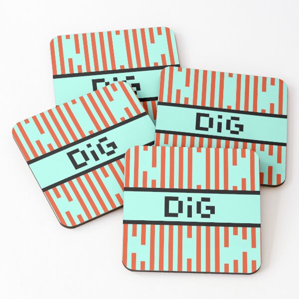 Item preview, DIG — Pixel Art Word | Retro 8-Bit Two-Tone Typography designed and sold by Mouremandier.