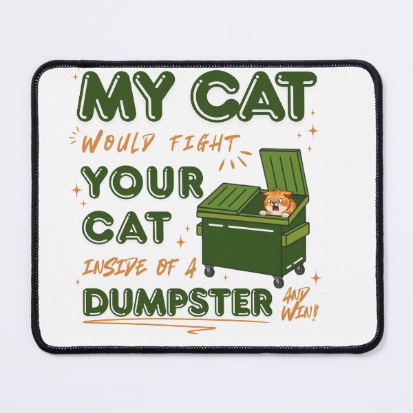 Item preview, Cat Dumpster Green/Orange designed and sold by SticknWoke.