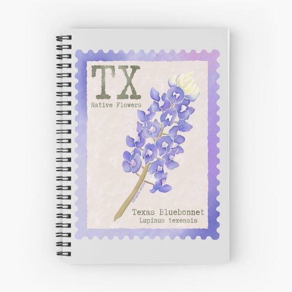 Item preview, Texas State Flower Bluebonnet Watercolor Vintage Postage Stamp designed and sold by Marguerite Artistry.