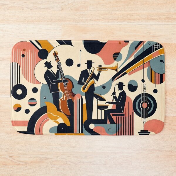 Item preview, Mid Century Psychedelic Jazz Trio designed and sold by Lee Hiller Designs.