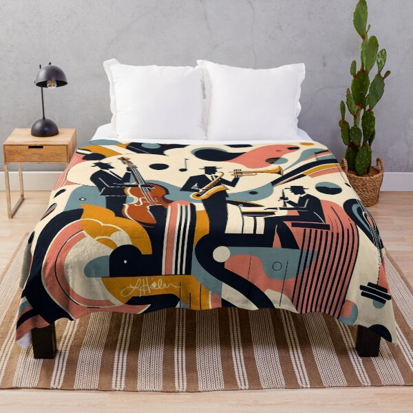 Item preview, Mid Century Psychedelic Jazz Trio designed and sold by Lee Hiller Designs.